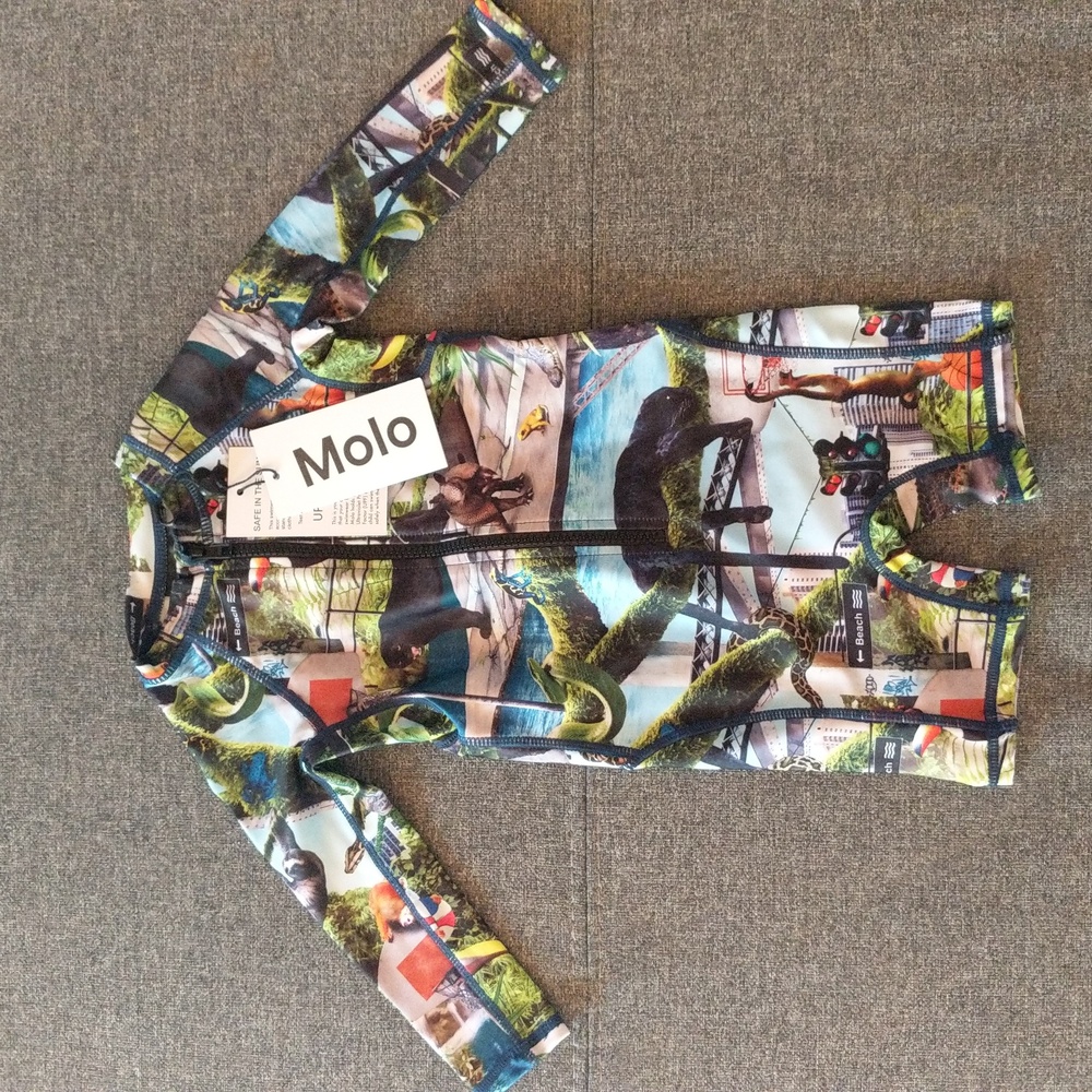 NWT Molo Kids UV Puku Neka LS Urban Jungle Rushguard